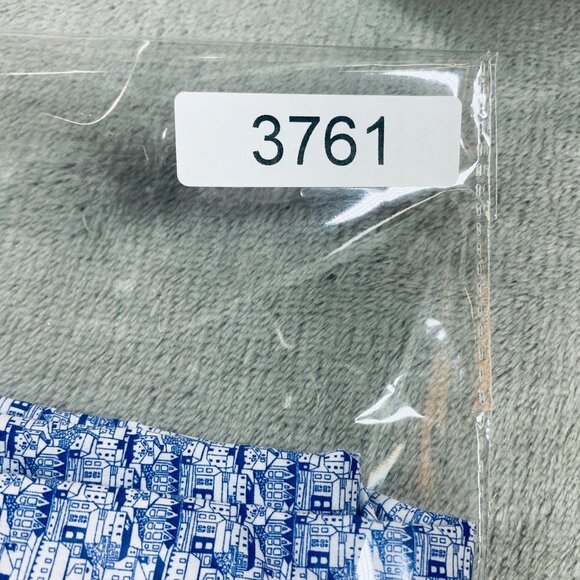 Ike Behar Shirt Mens Large Blue Village Houses Print Casual Sport Button Up - Picture 11 of 12